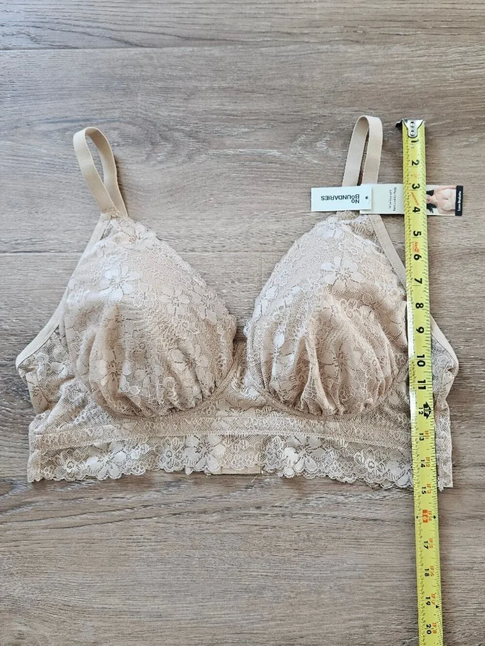 No Boundaries Lace Bralette in Nude Size XXXL